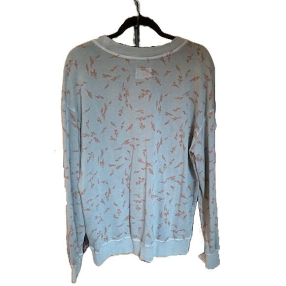 Goodfellow & Co-Crewneck-Pullover-Sweatshirt-Floral Print-Light Blue-Men's-M - Picture 2 of 5